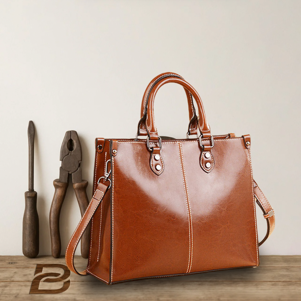 Apolline - Structured Leather Tote - Heritage Limited Edition