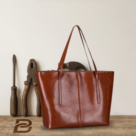 Elena - Structured Leather Shopper - Heritage Limited Edition